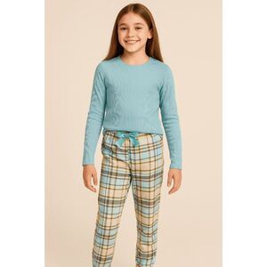 Sleep On It Girls 2-Piece Plaid Pajama Sets M (10-12)